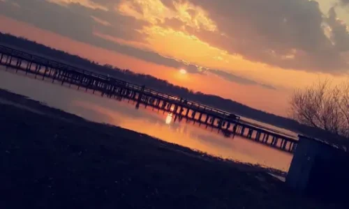 zachód słońca na plaży